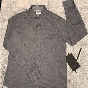 Old Navy Heathered Gray Button Up